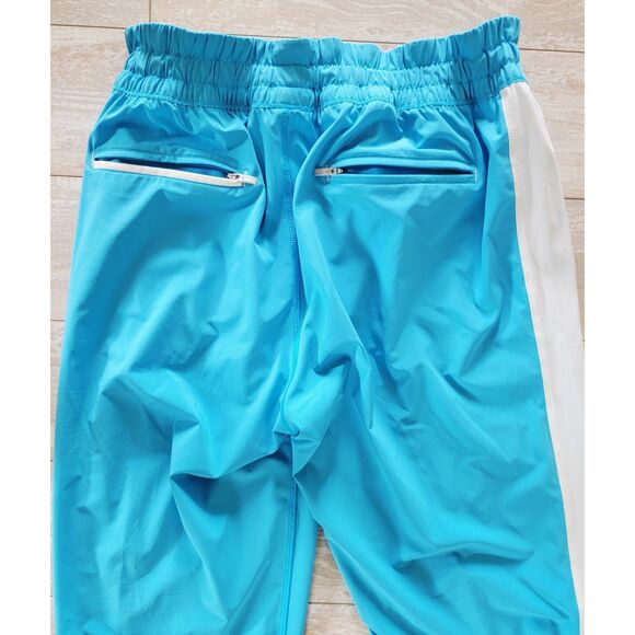 Lululemon 8 Work It‎ Out Track Pant Kayak Aquamarine Whitr Size 8 Pckts - Picture 9 of 11
